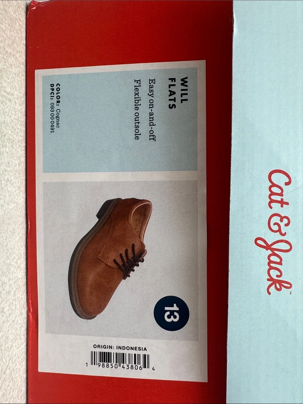 Cat & Jack Brown Lace-Up Kids Oxford Shoes